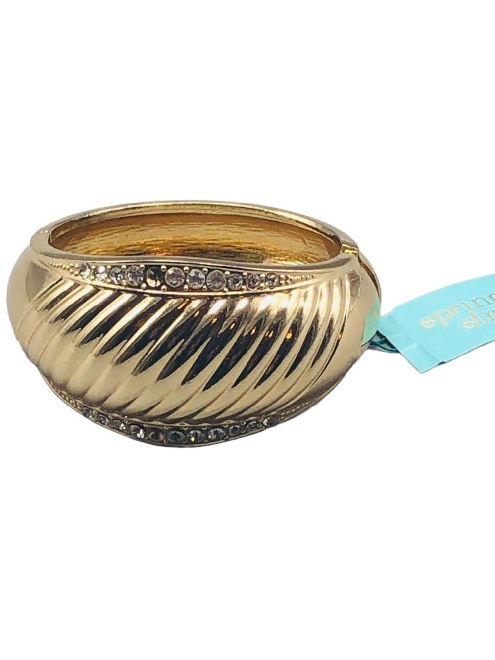Spring Street cuff bracelet gold color embellished age 14 plus READ